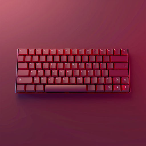 Photo realistic keyboard clipart on rich burgundy background