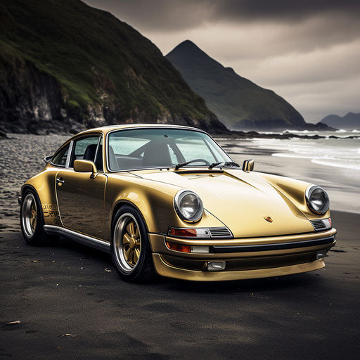 Classic gold 911 sports car