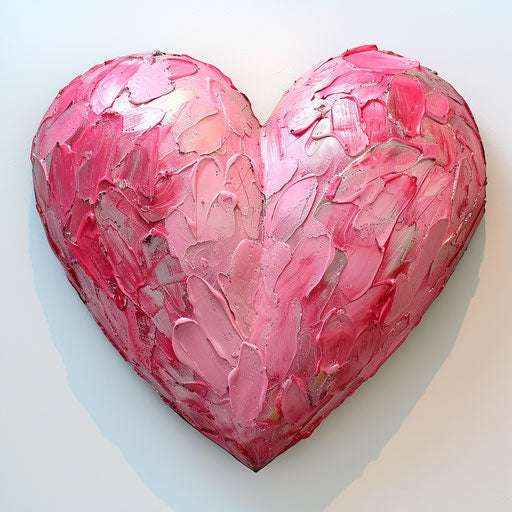 Pink heart with two sides in the middle