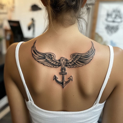 Wings Tattoo On Back Tattoo Artwork Set