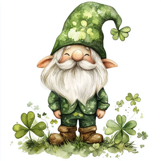 Cute gnome with big hat for St. Patrick's Day