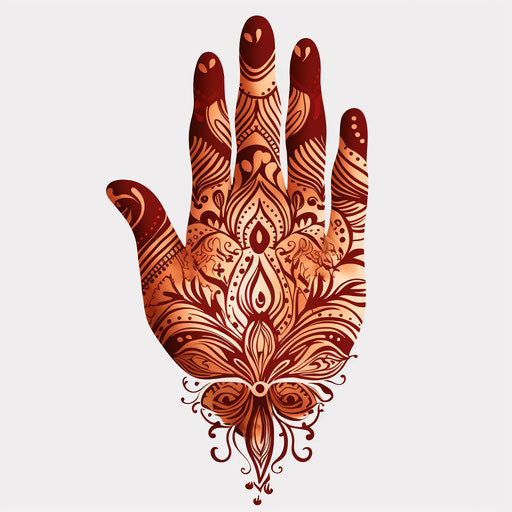 Hand drawing design, woman henna tattoo, female hand