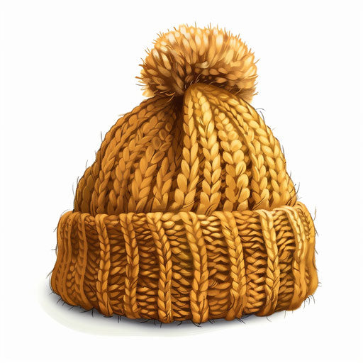 Realistic winter hat clipart with shadows and reflections