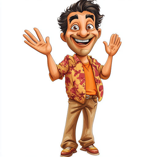 Humorous caricature of a fair caricature clipart