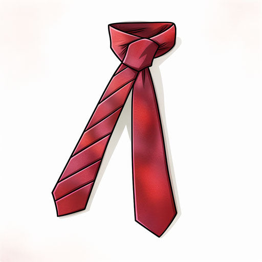 Necktie clipart in the style of chiaroscuro art, on white background