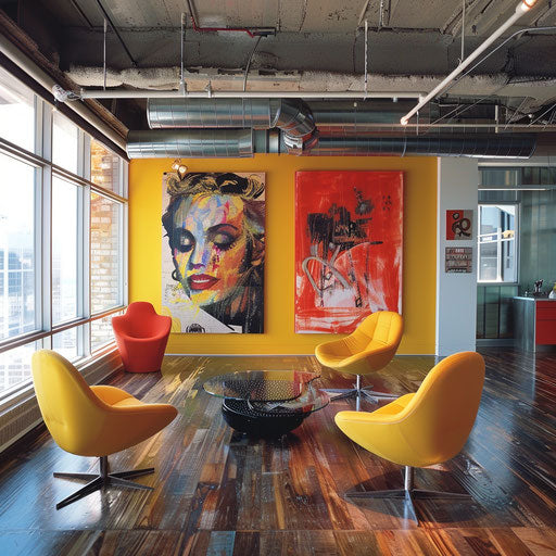 Vibrant workspace of a contemporary marketing agency