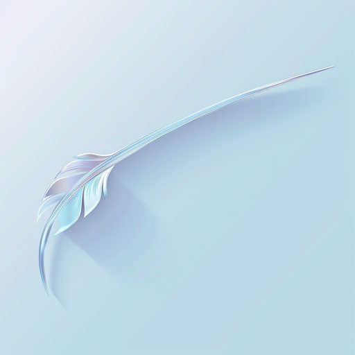 Curved arrow clipart in realistic style on blue background