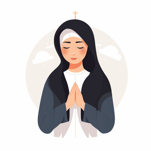 Faith illustration in Minimalist style, on white background