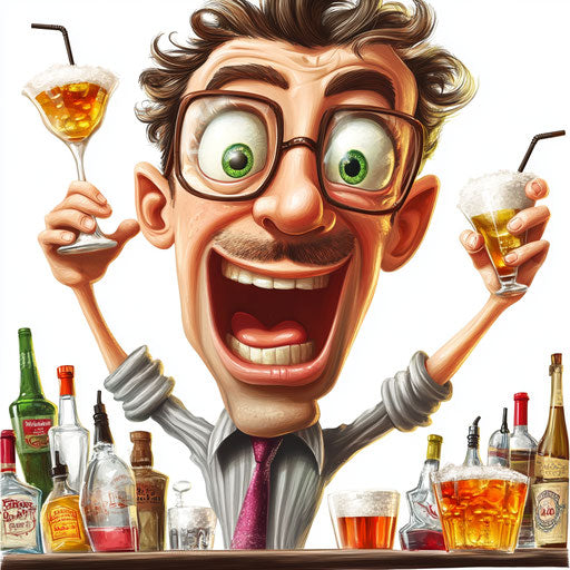 Editable Bar Caricature Clipart for Custom Projects