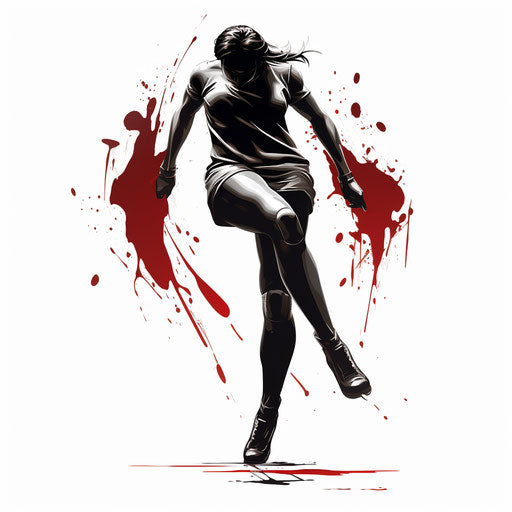 Chiaroscuro-style knee clipart on white background