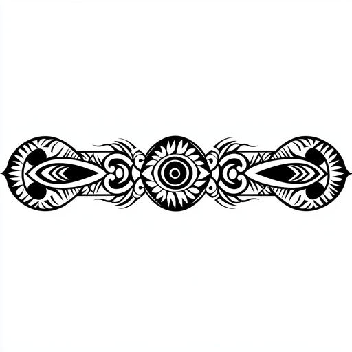 Beautiful flat tattoo sketch of tribal armband