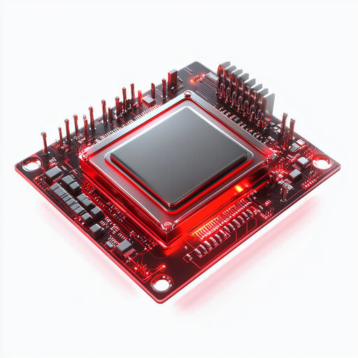 3D CPU on flat white background, isolated clipart