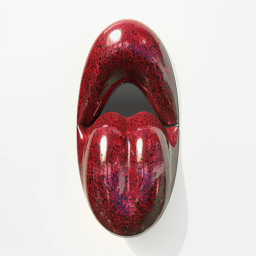 Illustration of tongue in a photo-realistic style on white background