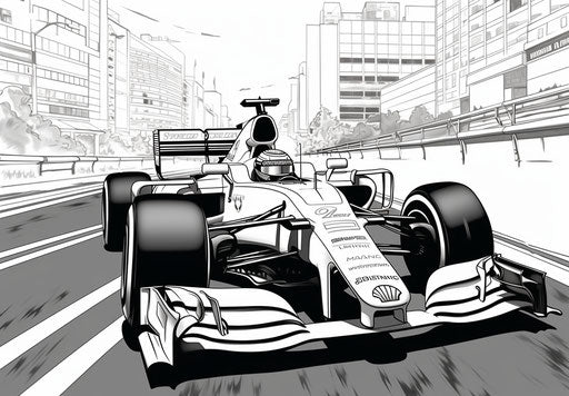 Free F1 cars coloring pages