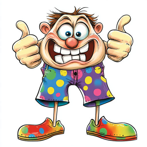 Professional Pants Caricature Clipart in High-Definition