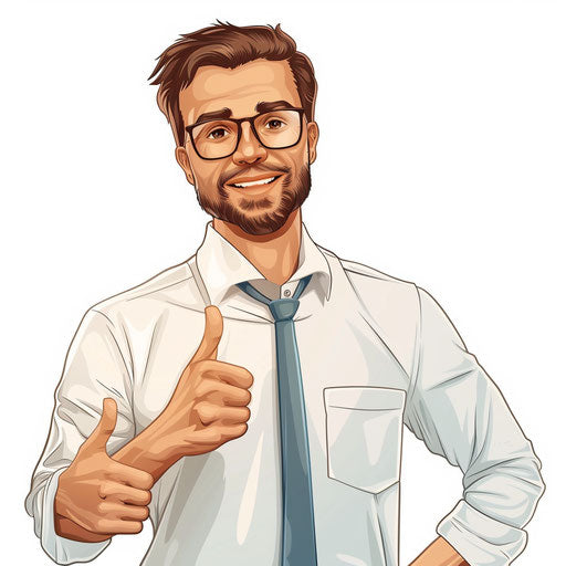 Photo realistic male teacher clipart on white background