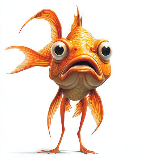 Premium Goldfish Caricature Clipart for Digital Artists