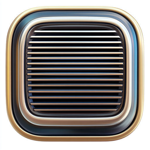 Realistic clipart of a dashboard air conditioning vent