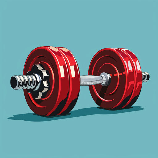Workout clipart in photo realistic style with flat random background