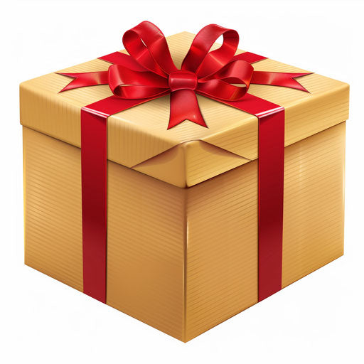 Photo realistic gift box on white background, high detail