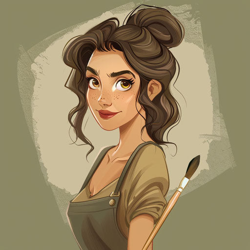 Artistic chiaroscuro on flat olive background