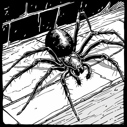 A black widow in a noir detective story