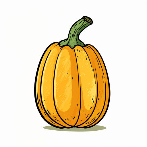 Minimalist squash illustration on white background