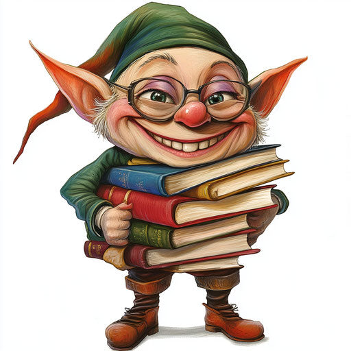 Flexible Elf Caricature Clipart for Multimedia Use