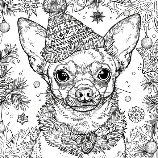 Festive Chihuahua for holiday celebration
