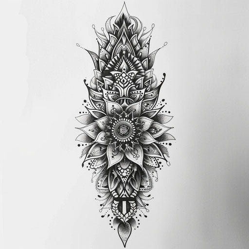 Spine Tattoo Vector Art