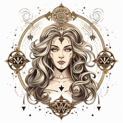 Zodiac icon with Virgo