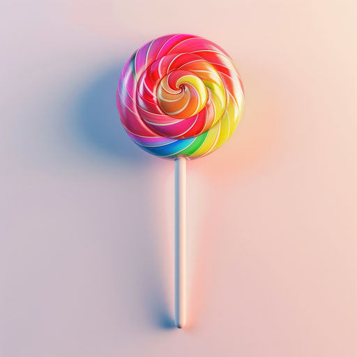 Realistic lollipop clipart on a flat white background