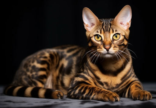 Bengal Cats for Sale in Scotland, Kenya, Light Brown and Dark Amber, Striped, Intricate 33:23