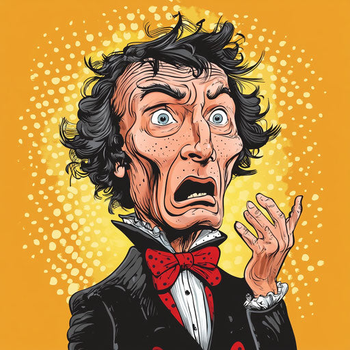 Humorous caricature of a Charles Sumner clipart with human characteristics