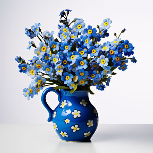 Flower vase on white background, colorful style, high resolutio