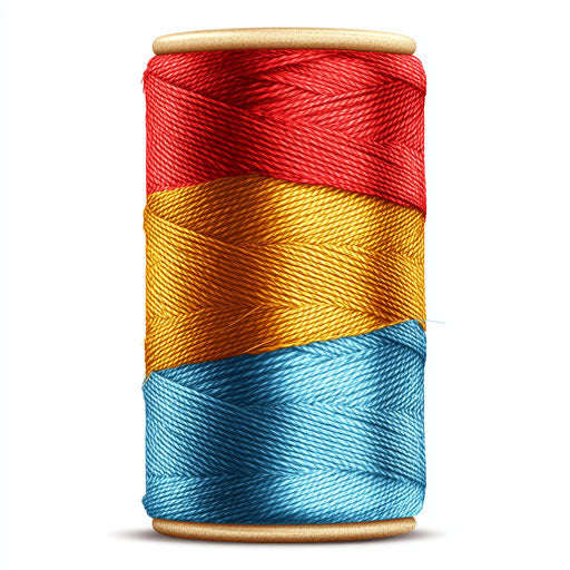 Realistic illustration of an embroidery thread, high resolution