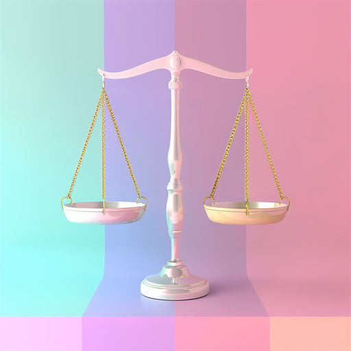 Equality illustration with random background, minimalist design