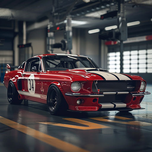 Modified Ford Mustang GT Shelby Classic into high-performance racing car
