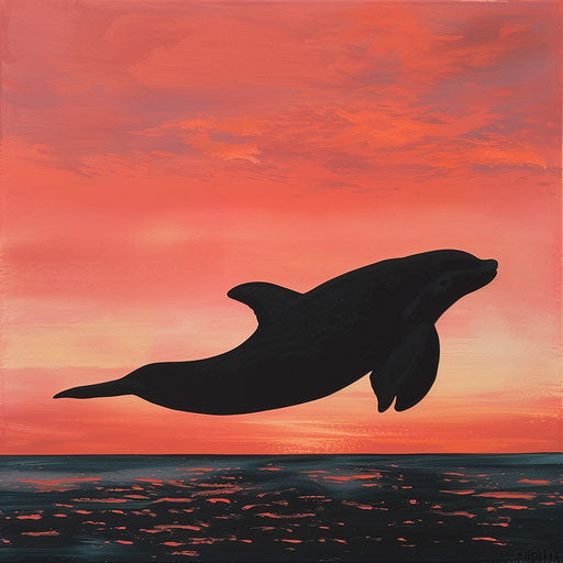Twilight with vaquita porpoise silhouette