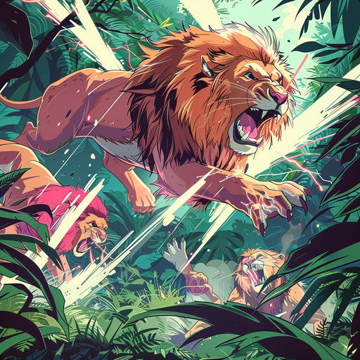 Saving the jungle with superhero lions