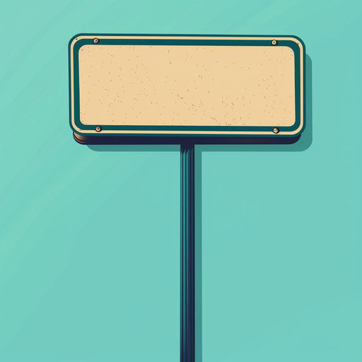 Realistic sign clipart in photo realistic style on turquoise background
