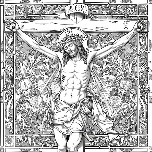 The Crucifixion of Jesus with Intricate Details