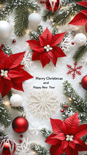 Customizable Merry Christmas And Happy New Year Caricature Clipart for Personalized Decor