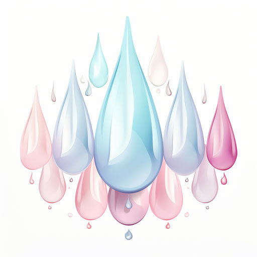 Raindrop illustration in the style of Pastel Colors Art