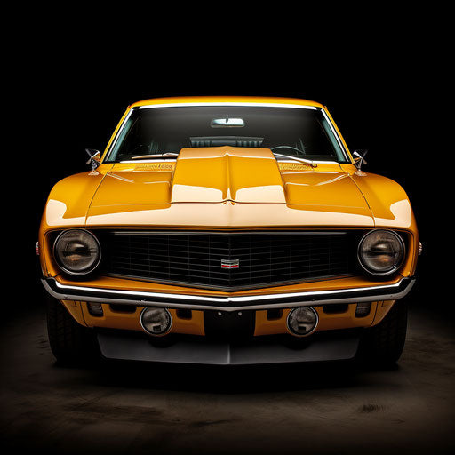 Front view of classic Chevrolet Camaro car