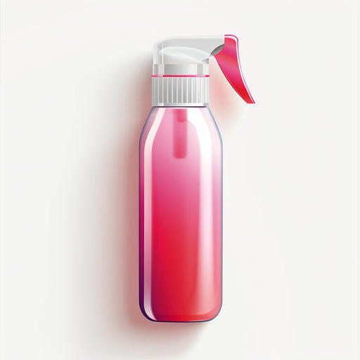 Realistic spray bottle on flat white background