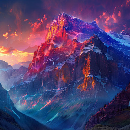 Mount Augustus at dusk with vibrant colors, in the style of Marc Adamus