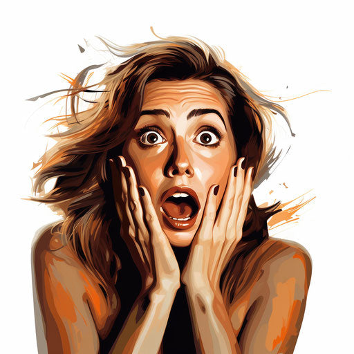 Surprise clipart in the style of Chiaroscuro Art