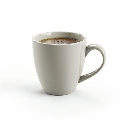 Realistic cup illustration with smooth white background