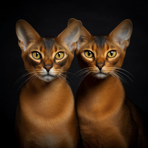 Two Abyssinian cats